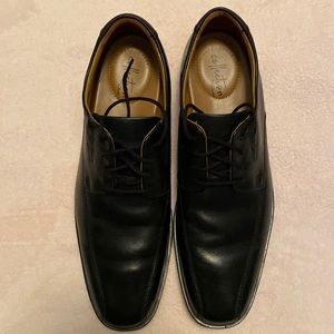 EUC Clark’s Tilden Walk Black Leather Shoe
